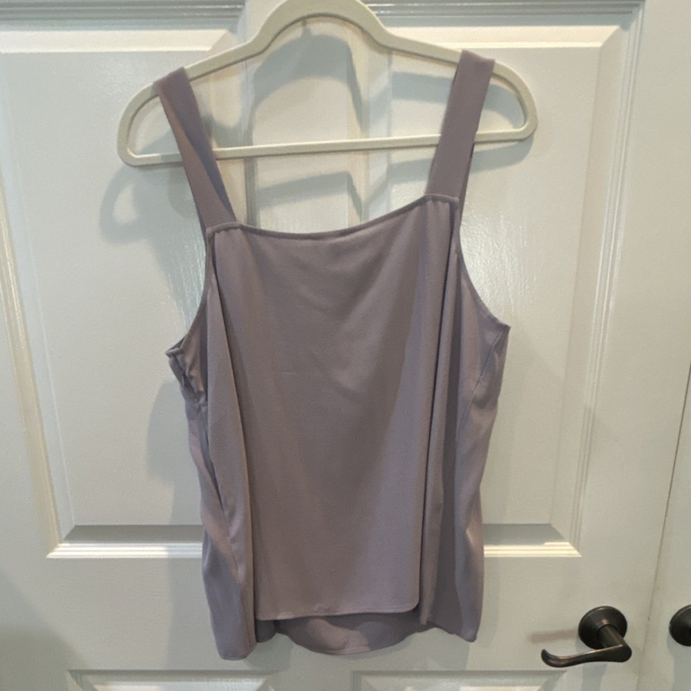 NWT Eileen Fisher Lavender Silk Square Neck Cami & Poncho Sleeveless/Long L/XL - Picture 6 of 11